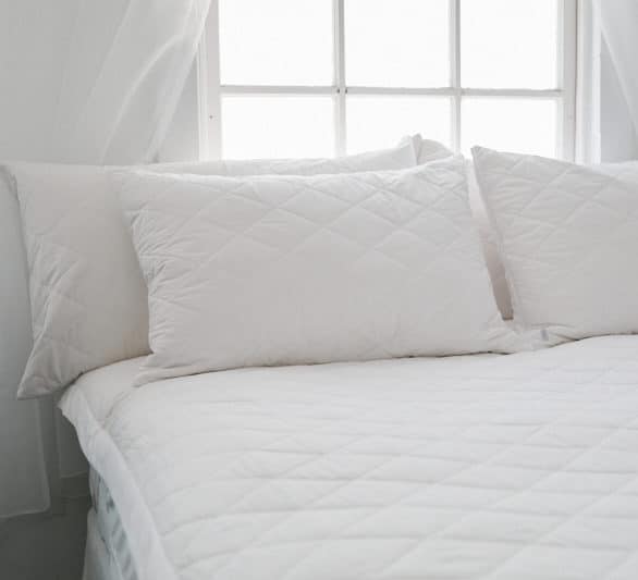 organic cotton quilted pillow protectors king and standard size by ecoLinen