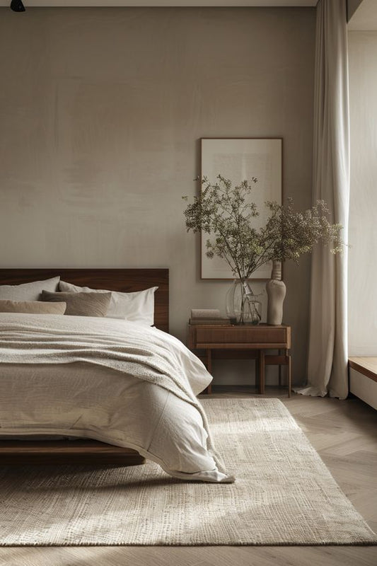 Inspirational bedrooms - zen + uncluttered makes for easy restful sleeping