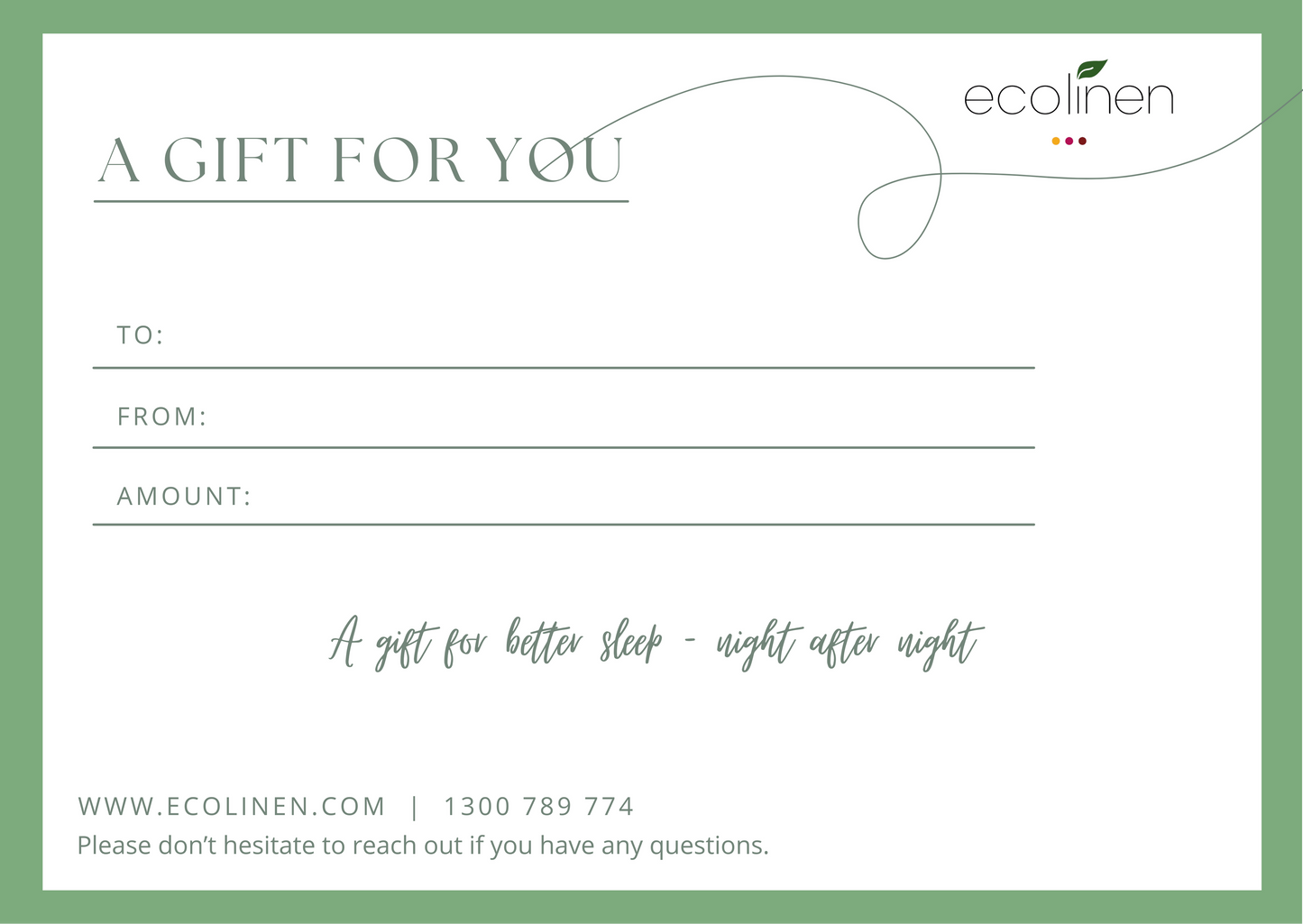 Gift Card - ecolinen Digital Gift Card