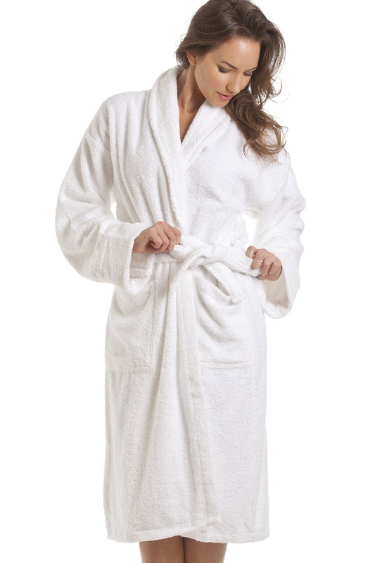 Organic Cotton Resort Bathrobe - White