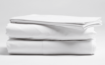 organic cotton sheet set white thick and crisp flat sheet fitted sheet two pillowcases